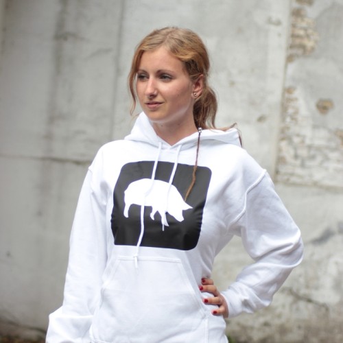 Hoodie Pig in a block Weiß Hoodie Pig in a block Weiß