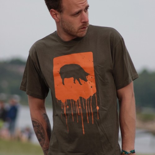 T-Shirt Dripping Pig Military Green T-Shirt Dripping Pig Military Green